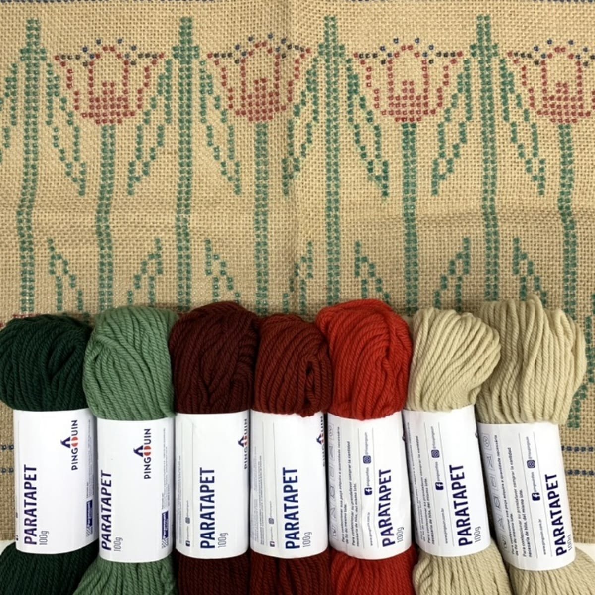 Kit de tapeçaria Arraiolo · Tulipas